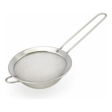 Imagem de 2X Peneiras Em Aço Inox Pequena 8 Cm Polvilhar Escorrer Mass