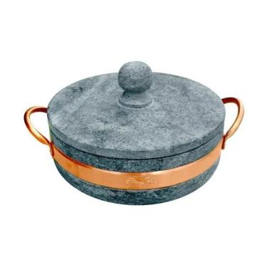 Imagem de Tacho de Pedra Sabão com Alça de Cobre 2,0 Litros