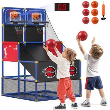 Imagem de Conjunto de jogos de basquete duplo para crianças M SANMERSEN com plac
