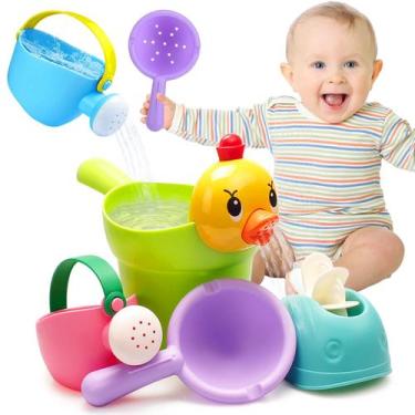 Imagem de Brinquedos de banho CreateView, conjunto de 6 peças de regador de pato
