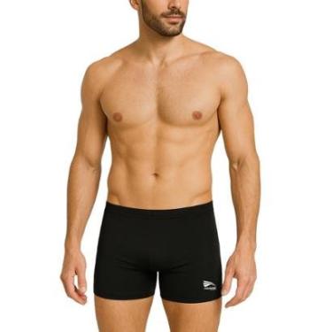 Imagem de Sunga Masculina Boxer Lisa Preta Adulto Praia Natação Piscina Premium Progne Sports-Masculino