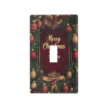 Imagem de Blueangle Capa para placa de parede para interruptor de luz - fita dourada com laço de luz decorativa para tomada de parede, tamanho 1 - gangue 12 x 7 cm #271