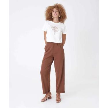 Imagem de Blusa Feminina Estampa Flor Manga Curta Marisa-01051, Off white, GG