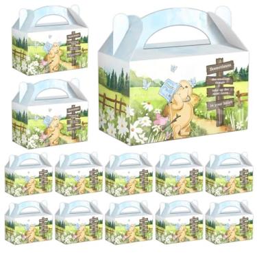 Imagem de Caixas de petiscos, caixas de lembrancinhas de festa The Pooh, caixa de decoração de festa de ursinho, caixa de decoração de doces Pooh, recipientes de presente de biscoito de doces Pooh para meninos