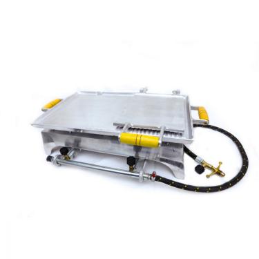 Imagem de Chapa Churrasqueira Lanche Com Prensa Alumínio Fogão 2 Bocas