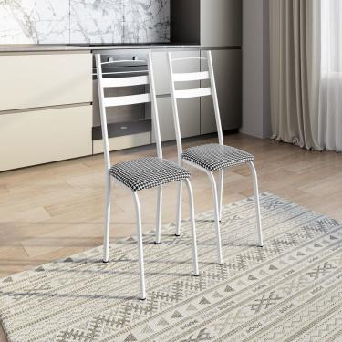 Imagem de Kit Com Duas Cadeiras De Cozinha 92cm X 41cm X 34cm Branco-chanel