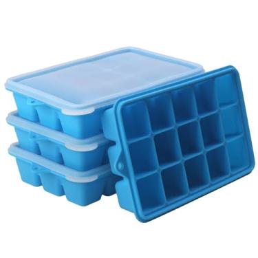 Imagem de 2 colheres de sopa de moldes de silicone para congelador - perfeitos para armazenar alho, gengibre, ervas, pesto, pasta de tomate, suco de limão, purês de vegetais, purês e muito mais - Bandeja de