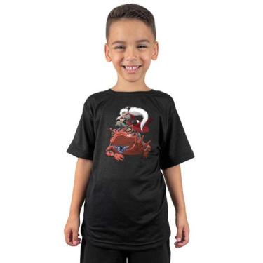 Imagem de Camiseta Infantil Menino Camisa Estampa Jiraiya gamabunta Geek - MP Mo