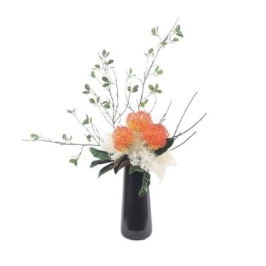 Imagem de VHDY85KA Decoração moderna simples conjunto de flores falsas simulação de arranjo escritório casa decoração macia mesa artesanato seda casa de fazenda