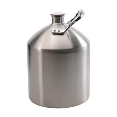Imagem de MotiveTech Growler de cerveja em aço inoxidável 304, acessório profissional para cerveja caseira, parede simples, portátil com alça, ideal para esportes e, 5l