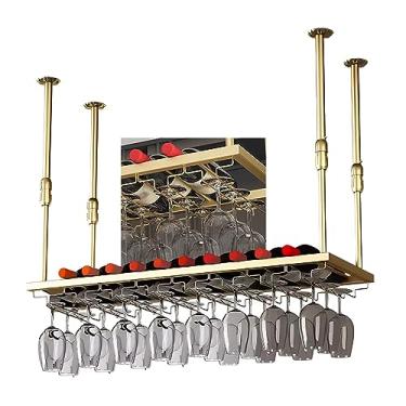 Imagem de Suporte para copos de vinho com forte estabilidade para copos de vinho, suporte ajustável para economia de espaço, suporte para exibição de garrafa de vinho, para bar de cozinha