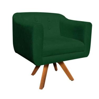 Imagem de Kit 02 Poltronas Giratória Julia Verde - D' ROSSI
