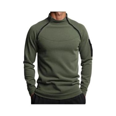 Imagem de Moletom Tático Masculino De Inverno Com Zíper Duplo Em Fleece Polar, C