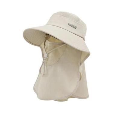 Imagem de Chapéu De Sol Feminino Com Aba Larga, Proteção UV, Impermeável, Respir