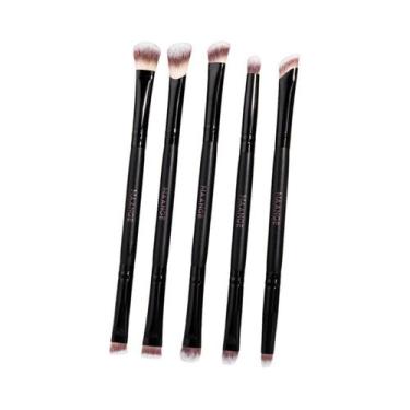 Imagem de Kit De 5 Pincéis De Maquiagem Para Olhos Com Cerdas Sintéticas Macias,