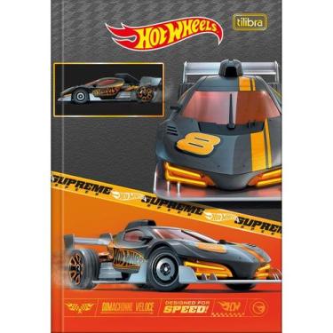 Imagem de Caderno Brochura Costurado Pequeno 1/4 Hot Wheels 80 Folhas - Tilibra,