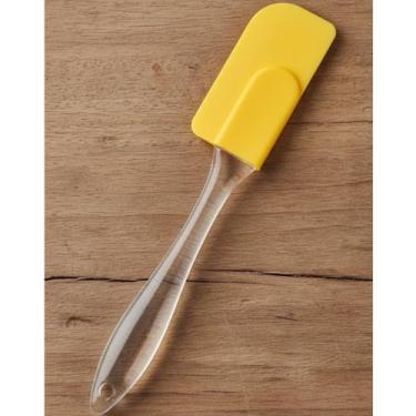 Imagem de Espátula de Silicone para Cozinha Cabo Acrílico Flexível C82 - JW SHOP