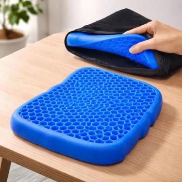 Imagem de Almofada Ortopédico Gel Silicone Para Cadeira Carro Assento - Yeet