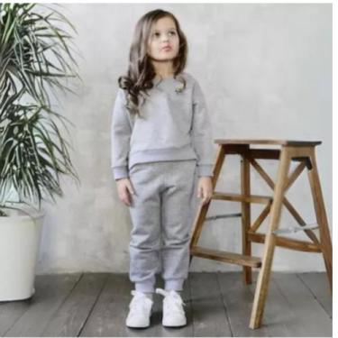 Imagem de Conjunto moletom infantil Unissex Menina e Menino Flanelado Kit 5 Peça