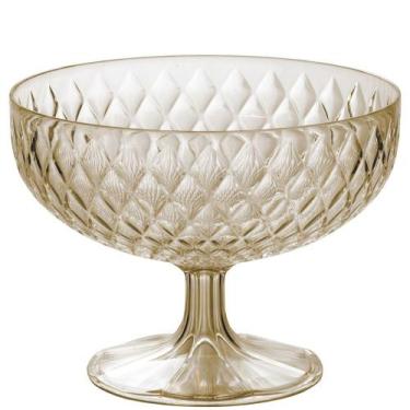 Imagem de Taça de plástico para sobremesa 1,9 Litros Cristal Glamour âmbar Plasu
