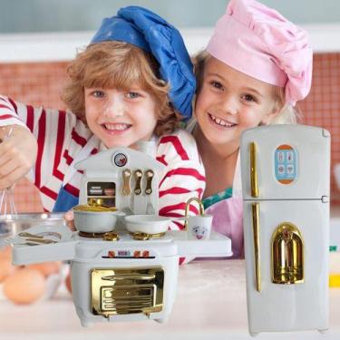 Imagem de Fogão e Geladeira Infantil Princesa Conjunto Completo para Pequenas Ch