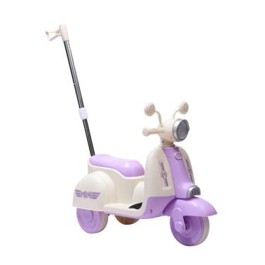 Imagem de Moto Elétrica Infantil Candy com Empurrador Design Clássico e Assento Ergonômico Lilás Unitoys