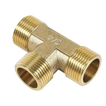 Imagem de Encaixe de tubo de latão 1Pc conexão de conversão de rosca macho e fêmea 1/8 1/4 3/8 BSP adaptador de água de cobre de três vias, 1l4 F, F, F