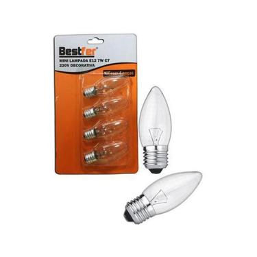 Imagem de Lampada Mini Decorativa E12 7W 220V Com 4 Pecas