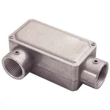 Imagem de Condulete fixo 1" tipo "LR" - com tampa / rosca BSP / sem pintura Tramontina