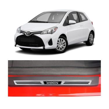 Imagem de Kit Soleira Toyota Yaris 4P Aço Escovado Resinado
