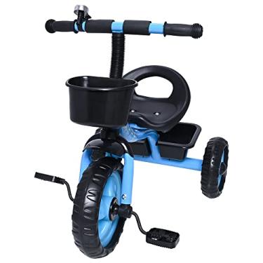 Imagem de Zippy Toys Triciclo Infantil, Feito de Plástico e Aço Carbono. Possui Cestas de Armazenamento e Campainha Trim Trim. Indicado Para Crianças Até 03 Anos e Suporta Até 25kg (Azul)