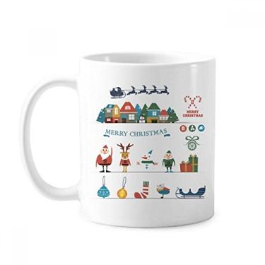 Imagem de Caneca de cerâmica de porcelana de café de cerâmica com boneco de neve de Natal