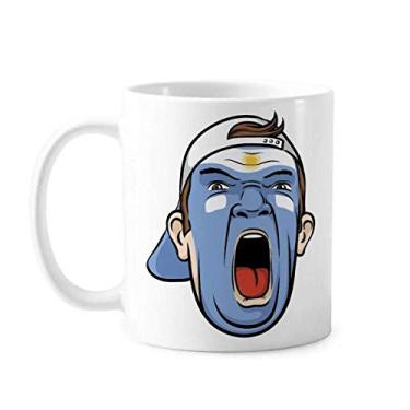 Imagem de Caneca argentina de maquiagem facial gritando cerâmica xícara de cerâmica cerâmica café porcelana talheres