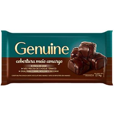 Imagem de Barra de Chocolate Cobertura Genuine Meio Amargo 2,1kg - Cargill