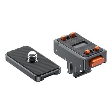 Imagem de CIADAZ AC07 Suporte de liberação rápida para câmera esportiva Adaptador magnético em liga de alumínio com parafuso de 1/4 de polegada Placa QR para Insta360 Ace/Ace Pro/ONE X3/ONE X2/GoPro Hero 12 Pr