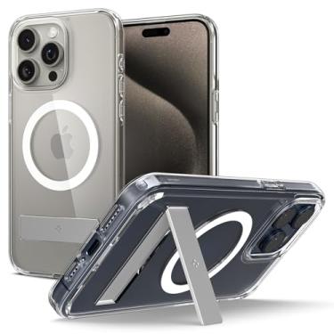 Imagem de Capa magnética Spigen para iPhone 15 Pro Max, Ultra Hybrid S MagFit [compatível com Magsafe] para Apple iPhone 15 Pro Max - transparente