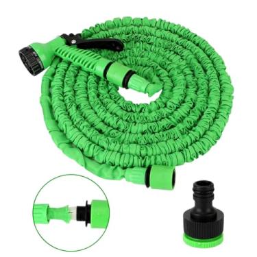 Imagem de Mangueira Extensível Até 3000cm com Esguicho - Flexibilidade e Controle Preciso para Irrigação (VERDE)