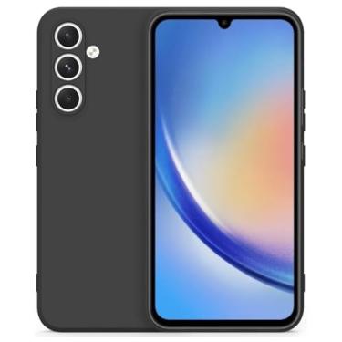 Imagem de Capa Capinha Case Compatível Samsung Galaxy A34 Silicone Aveludada Com Proteção De Câmera Anti Impacto