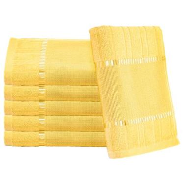 Imagem de Kit Toalha Lavabo Para Bordar De Banheiro Rosto Mão 6 peças - Kit Dohl