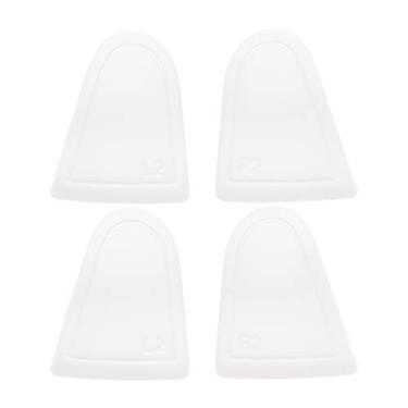 Imagem de The Lord of the Tools 2 pares de botões de assistente de parada de gatilho compatíveis com controle PS5 L2 R2 almofada de gatilho botões de gatilho extensor de joystick ABS branco