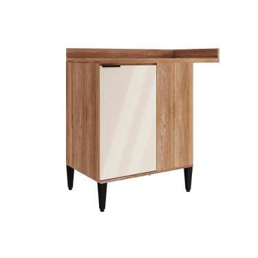 Imagem de Gabinete De Cozinha Modulado Balcão Alpha 2508 Canto Reto Com 1 Porta Com Tampo 94cm Fr...