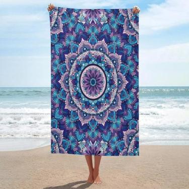 Imagem de ZUELKOAP Toalha de praia personalizada cobertor de praia personalizado com logotipo de texto de imagem toalhas de praia de microfibra para viagem praia banho