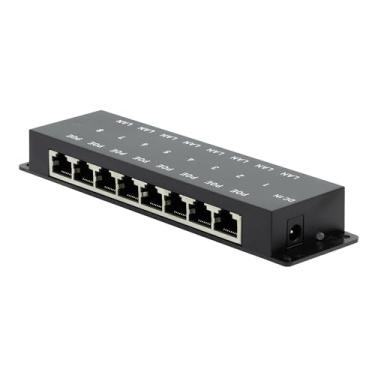 Imagem de PoE Texas Injetor Midspan Passivo de 8 Portas: Compatível com Dispositivos Ieee 802.3Af Power Over Ethernet, Incluindo Telefones, Câmeras, Pontos de Acesso Wi-Fi e Muito Mais Ws Poe 8 48V120W
