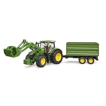 Imagem de Bruder 09828 John Deere 7R 350 with frontloader and Trailer