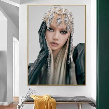 Imagem de Lisa Blackpink Kpop Adesivo De Parede Decoração Vintage Para Sala De E