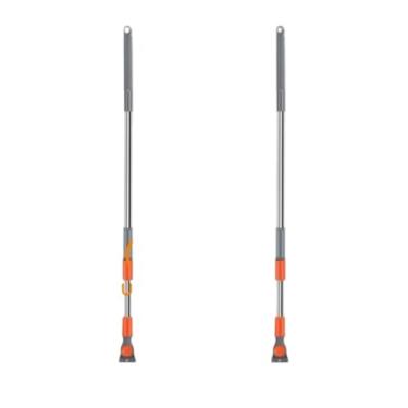 Imagem de Rodo Vassoura Mágica de Silicone Multiuso com Cabo Extensor Raspador para Limpeza de Vidros e Pisos (2 PCS)