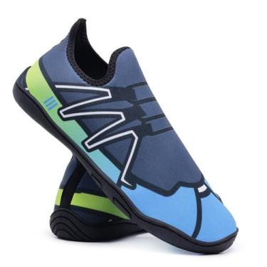 Imagem de Tênis Neoprene Sapatilha Aquática Masculina Azul e Verde - HAMITIE, 42