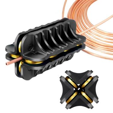 Imagem de Alisador de tubos de 3/40.6 cm - Ferramenta de alisador de linha de freio portátil e linha de combustível compatível com cobre, aço inoxidável, aço, tubo de alumínio - ouro