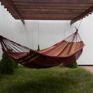 Imagem de Rede Descanso / Dormir Casal Jaguaruana - Decoralar, Caramelo c, Vinho