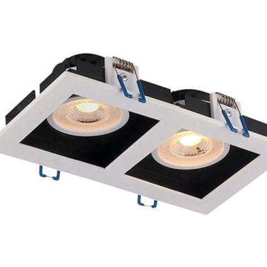 Imagem de Spot Led Taschibra Quadrado Recuado Duplo Embutir Frame 10w Bivolt 300